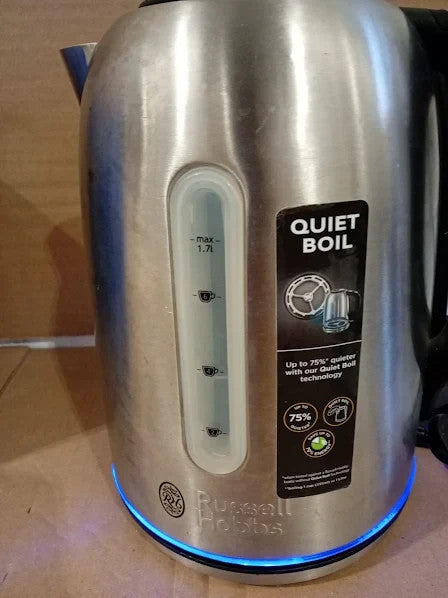 Russell Hobbs Stainless Steel Electric 1.7L Cordless Kettle Quiet Fast Boil 3KW