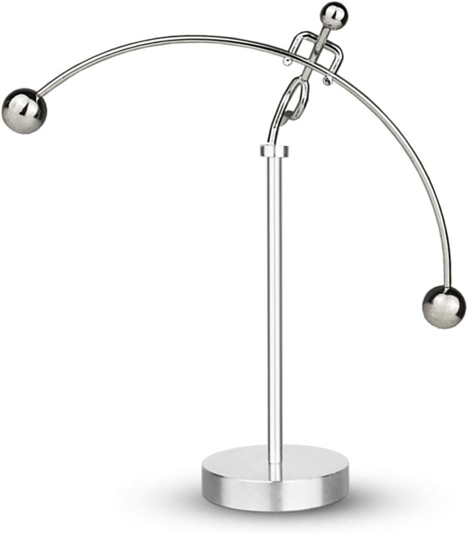 ThinkTop Weightlifter Kinetic Art Balance Steel Balance Physics 18.5x4x17cm New