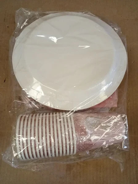 69pcs Rose Gold 80th High Quality Birthday Party Tableware Pink Set New