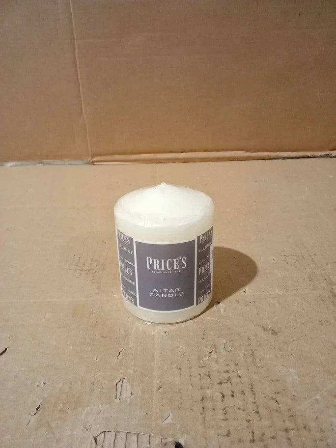 Prices Candles Altar Candle 100x80mm Unscented Up To 50Hour Burn Time New