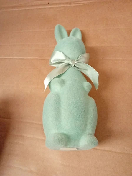 Lanpn 3pcs Flocked Bunny Easter Decorations Small Medium Large 9.8 13.0 15.4in