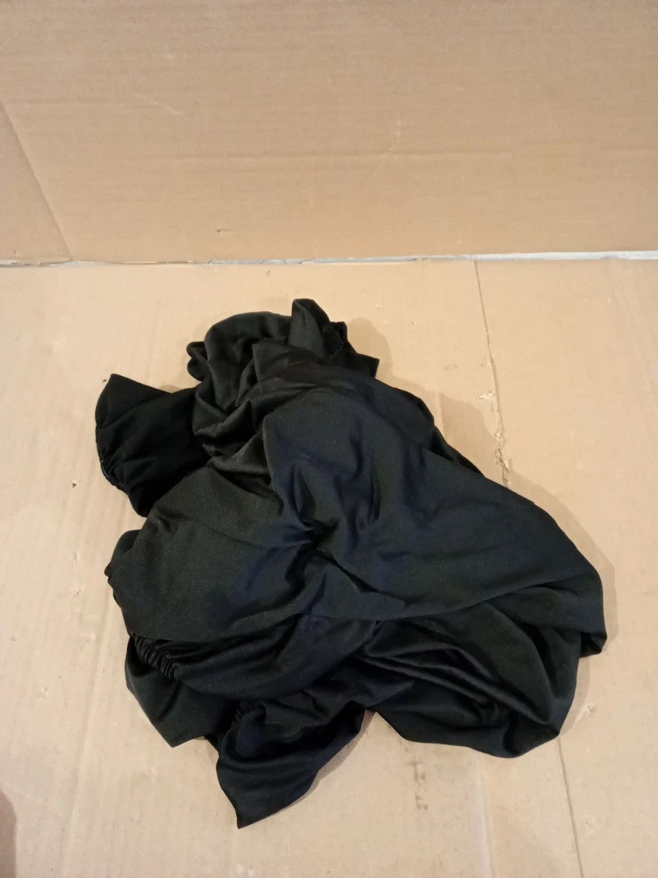 Wolkemer Fitted Oval Tablecloth Spandex Stretch Black 48x68in Elastic Edge