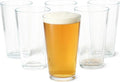 Amazon Basics Pint Glasses 6 Piece Set 473ml Durable Dishwasher Safe New