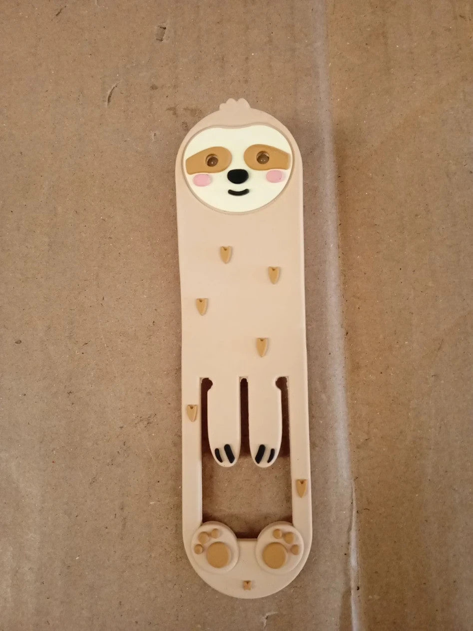Gift Republic Book Buddy Sloth Reading Bookmark Flexible LED Night Light Cream