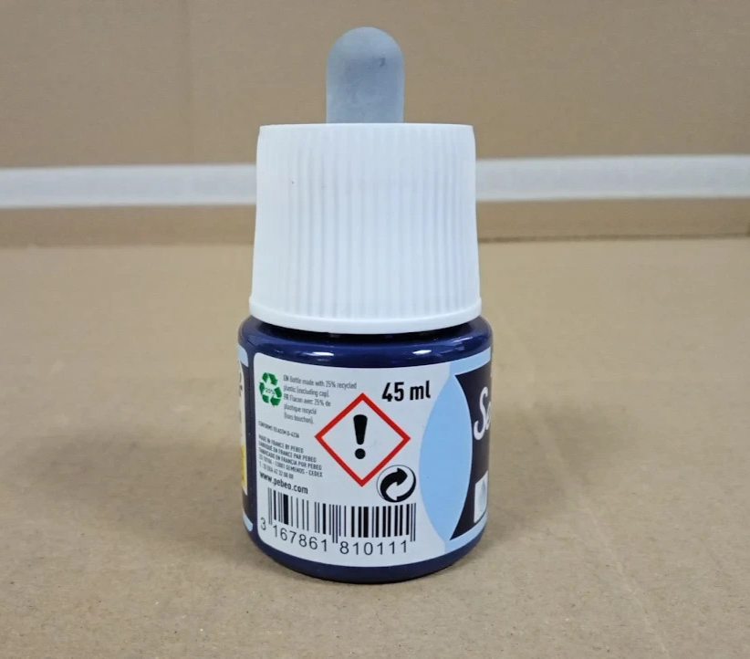 PEBEO Setasilk Navy Blue Silk Paint 45ml Pipette Bottle Fabric Dye Design