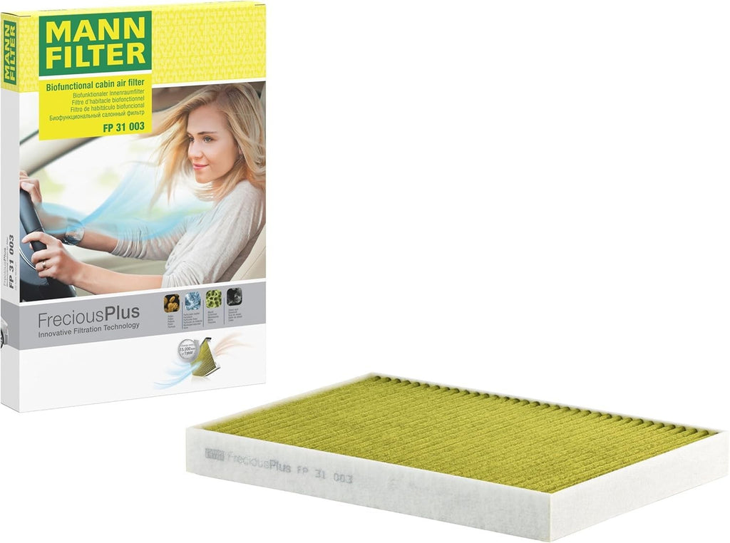 Mann Filter FP 21 003 Cabin Air Filter Biofunctional Pollen 31.1x22x3.1cm New