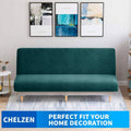 Chelzen Velvet Futon Cover High Stretch Armless Couch Spandex 80x170x80cm New