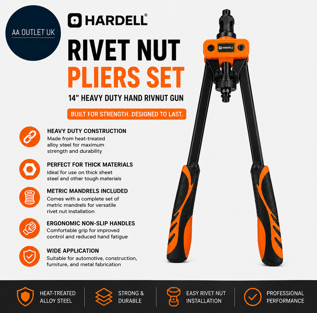 Hardell Rivet Tool Kits Rivet Nut Pliers Set 14in Heavy Duty Hand Rivnut Gun