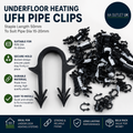 Pack OF Underfloor Heating UFH Pipe Clips Staple Length 50mm Suit Dia 15-20mm