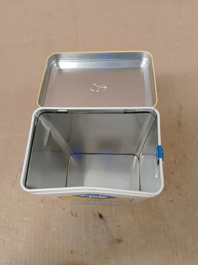 Tala Originals Storage Tin Metal Yellow Cream Nostalgic Design Holds Full Bag