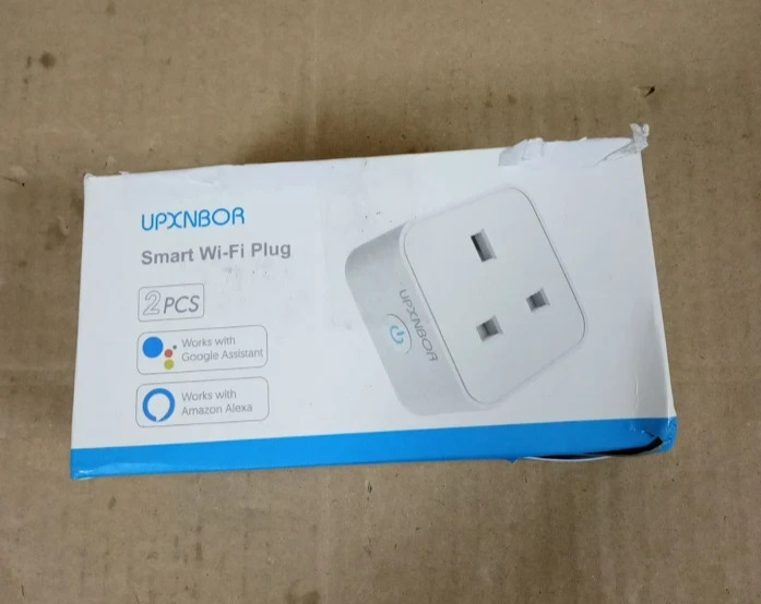 UPXNBOR Smart Plug WiFi Socket Energy Monitoring Alexa Google 2 Pieces Design