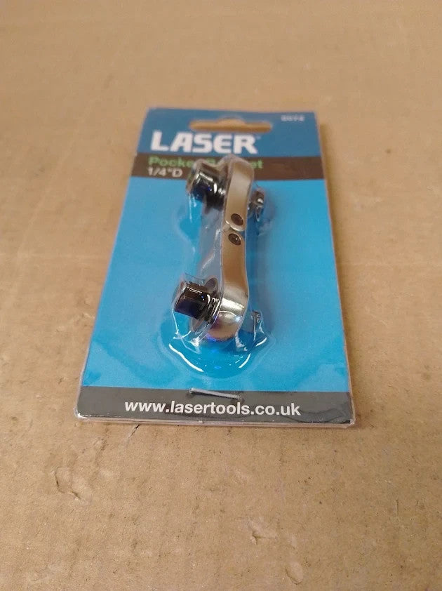 Laser 6074 Pocket Ratchet Bit Driver 1/4D New