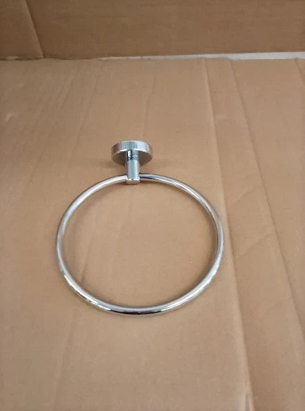 Habitat Wall Mounted Towel Ring Chrome Self Assembly 20x18x4.3cm New
