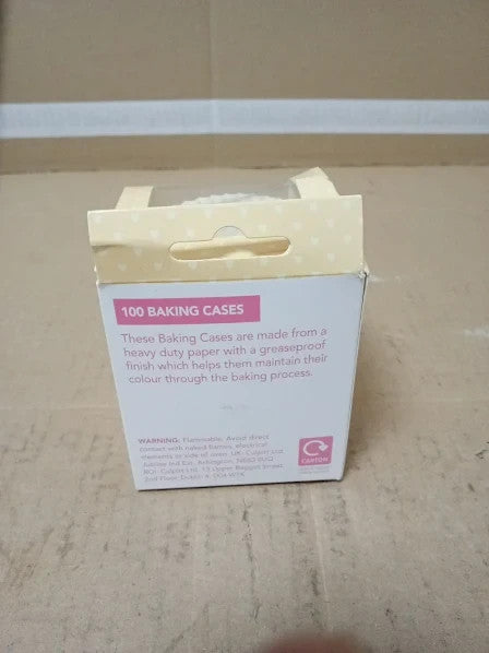 Baked Love White Cupcake Cases Baking Cups Greaseproof Paper Cases New