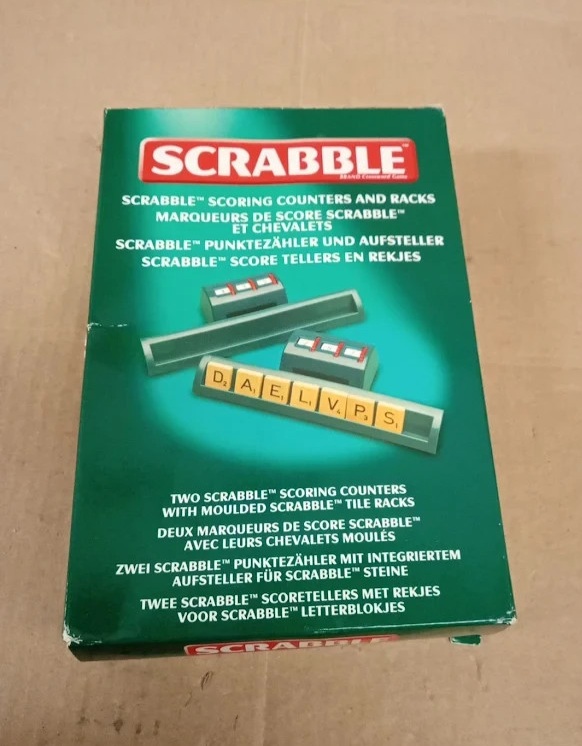 Ideal Scrabble Classic Scoring Counters Tile Racks Word Game 2 4 Player New