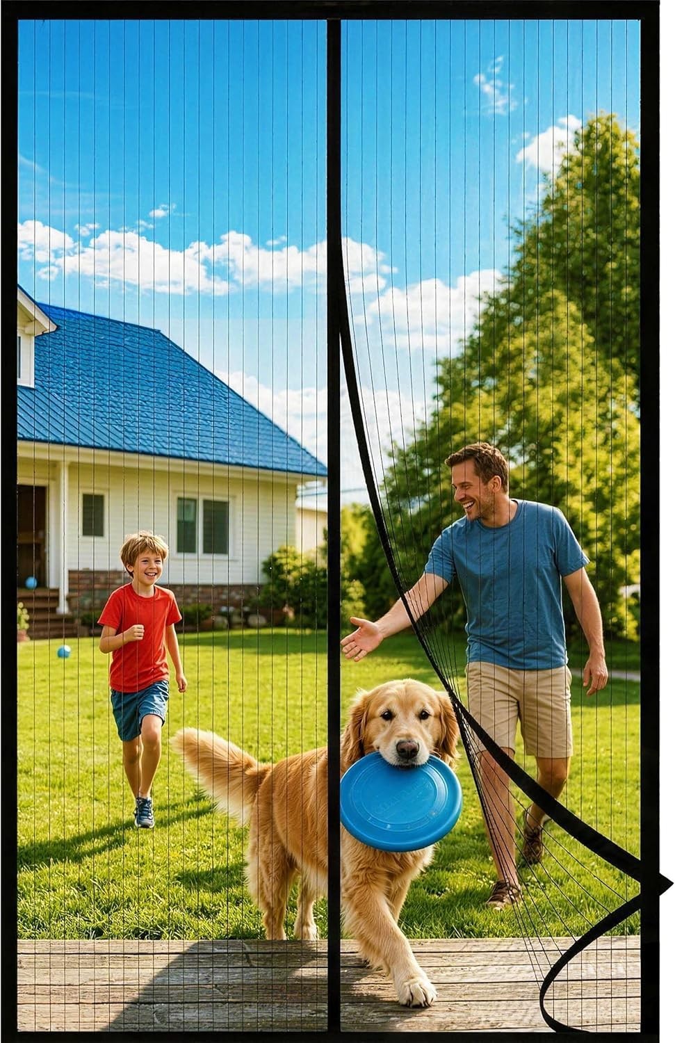 Fly Screens Doors Nets Patio Curtain Insect Mesh Keeping Out Flies 85x200cm New
