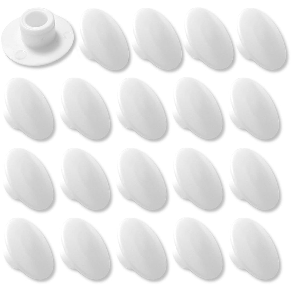 Cyclingcolors 20x Screw Cover Cap M6 White Plastic Hexagon Allen Head Hole New