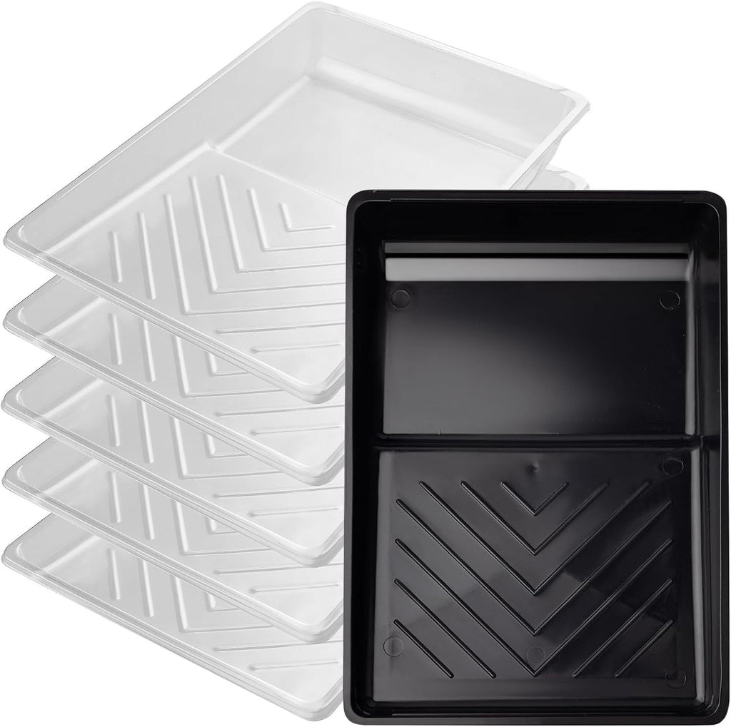 Mister Rui Disposable Paint Pan Tray Plastic 6in 5pcs Liners 15.2x15.2cm New