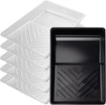 Mister Rui Disposable Paint Pan Tray Plastic 6in 5pcs Liners 15.2x15.2cm New
