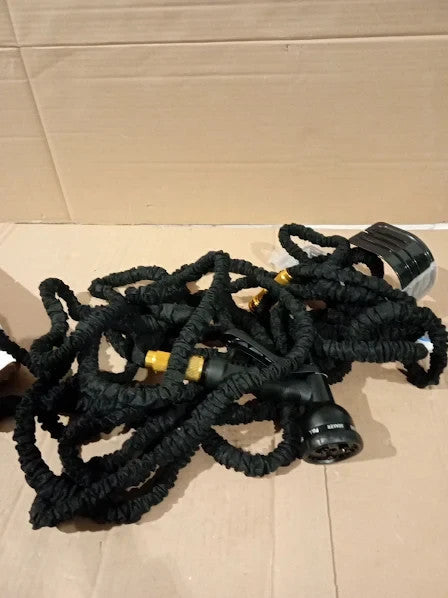 Expandable Garden Black Hose 100ft Flexible 3/4 1/2in Solid Brass Fittings New