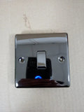 BG Electrical Single Wall Light Switch 2 Way Screwless Front Plat Metal Black