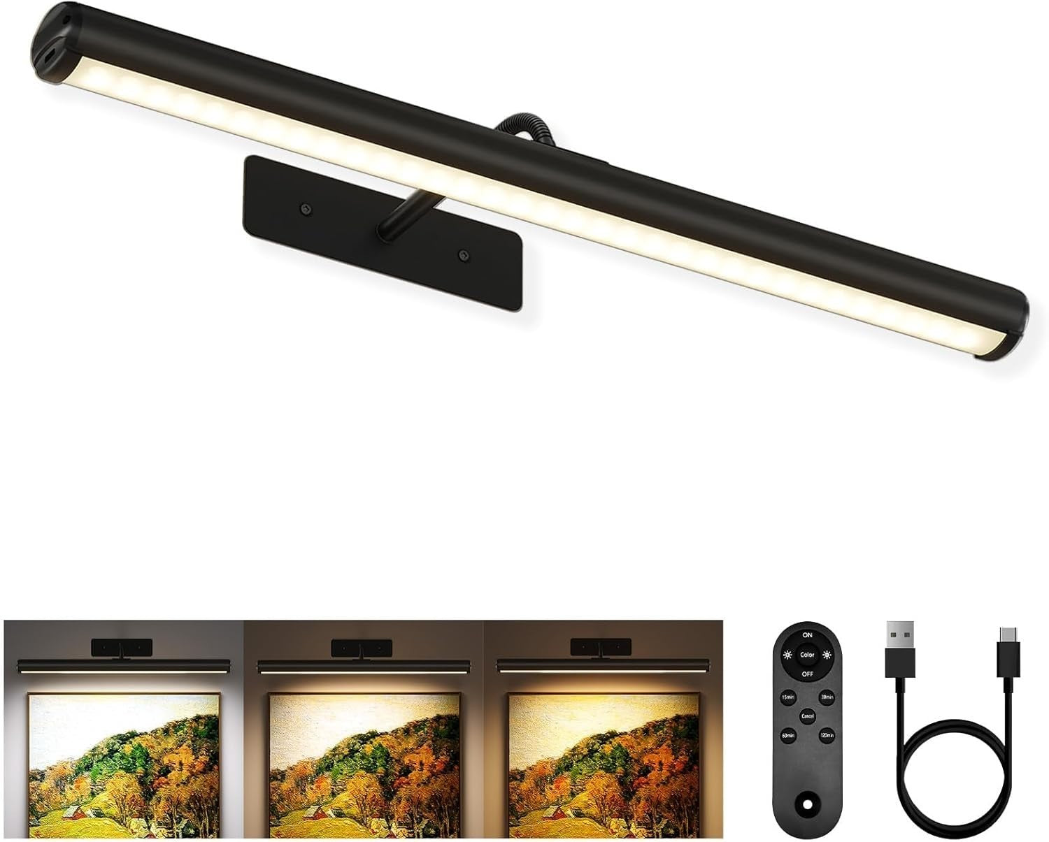 Ezvalo Picture Lights For Wall 16 Wireless 6000mAh Rechargeable Battery New