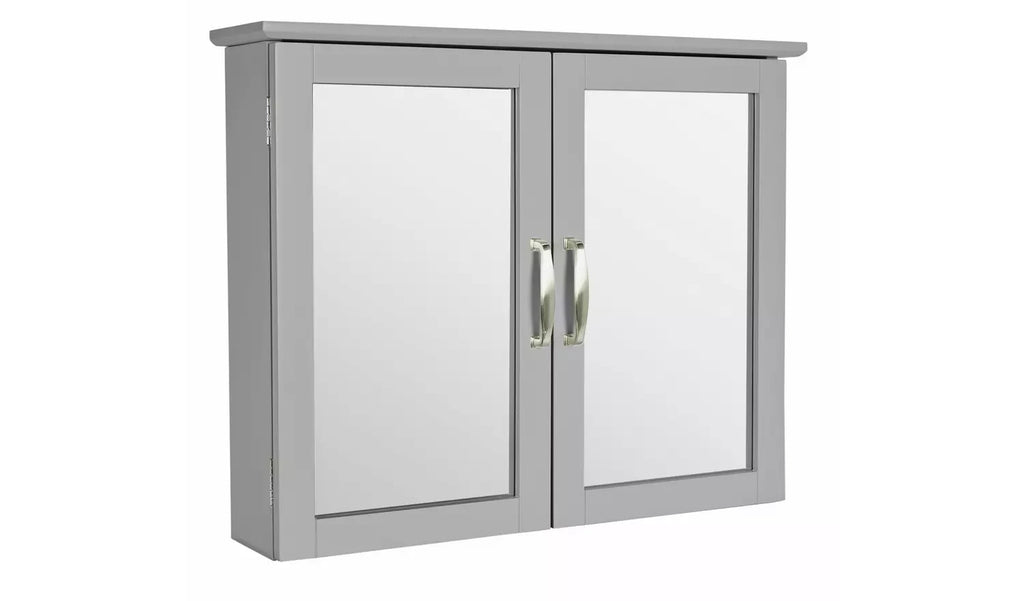 Argos Home Tongue Groove Wall Cabinet Grey Bathroom Storage Quality Design New