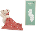 Kaloo Carr Douceur Brick Red Coloured Dog Comforter Baby Plush 18x18cm New