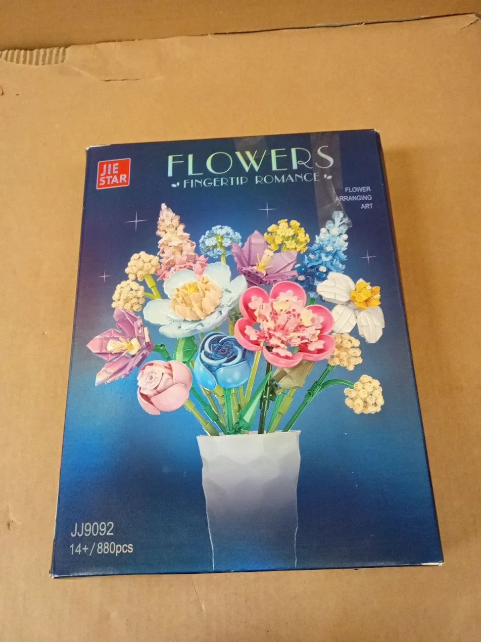 Flowers Bouquet Building Set Rose Botanical Plant Toy Adults 8+ NO VASE New