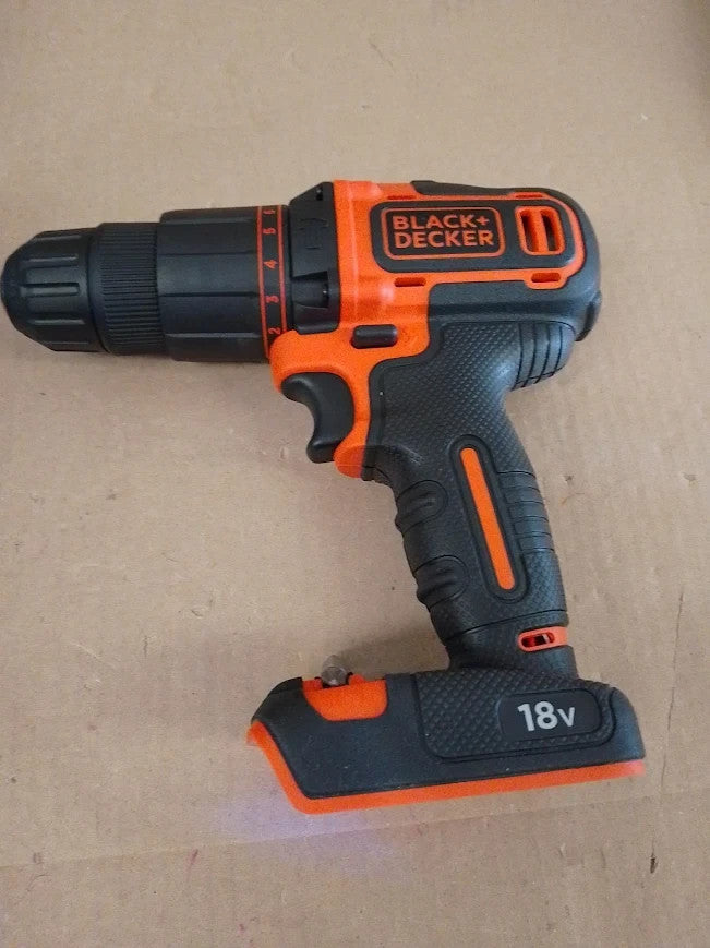 Black+Decker 18V Hammer Drill Battery Charger Kitbox BCD700S1KGB