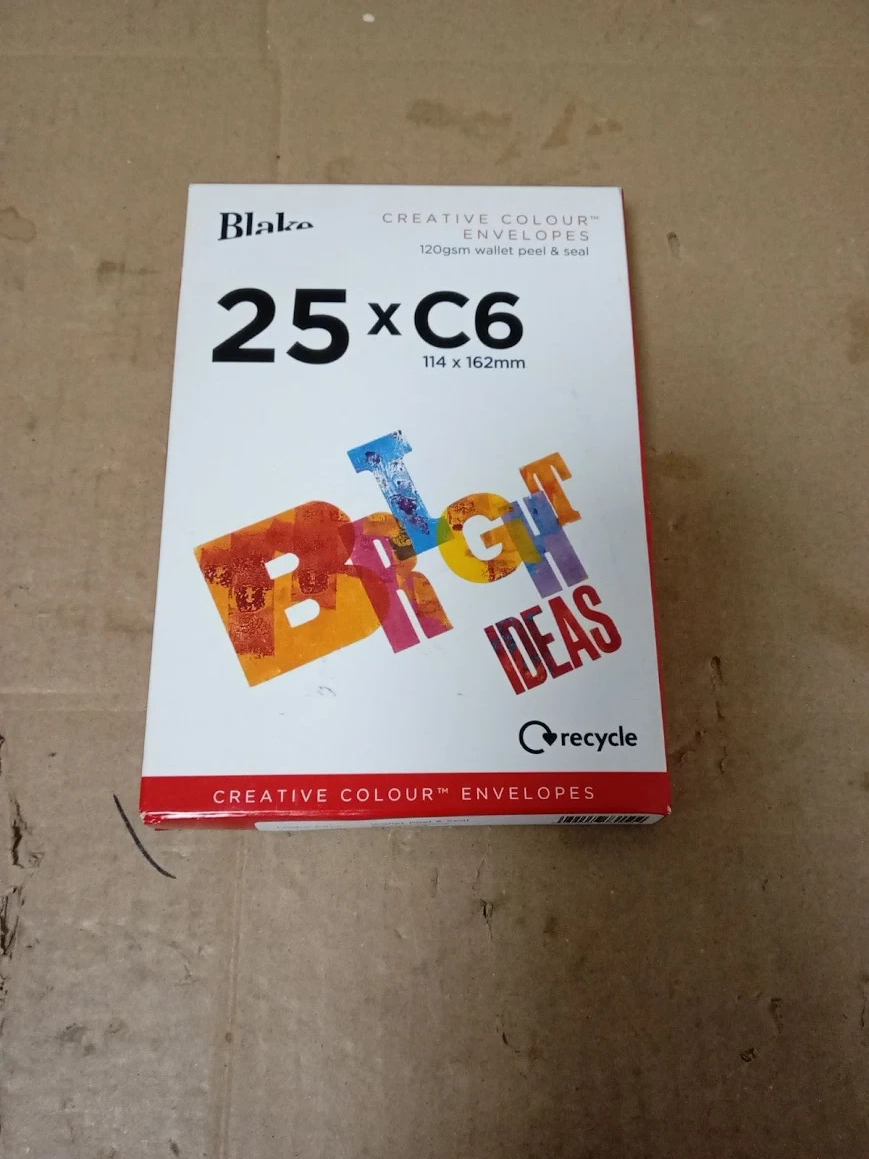 Blake Creative Colour C6 114x162mm 120gsm Peel Seal Wallet Envelopes 15103 New