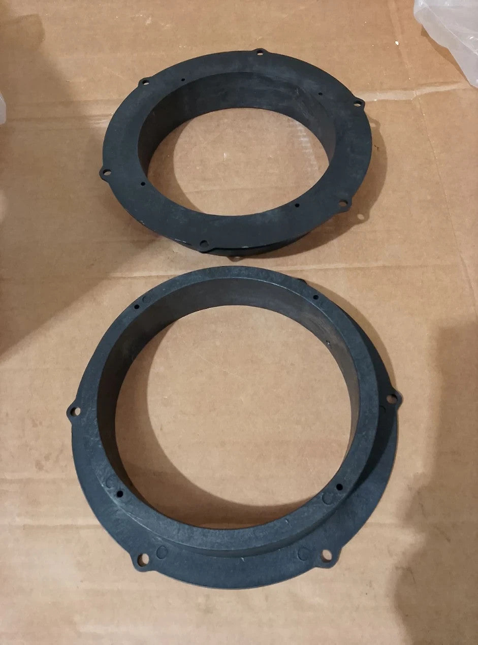 2 Pieces Universal Speaker Spacer Ring 6.5" Black ABS Tweeter Waterproof