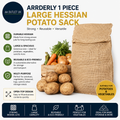 Arrderly 1pc Large Hessian Potato Sack Reusable Woven Sand Storage Vegetable