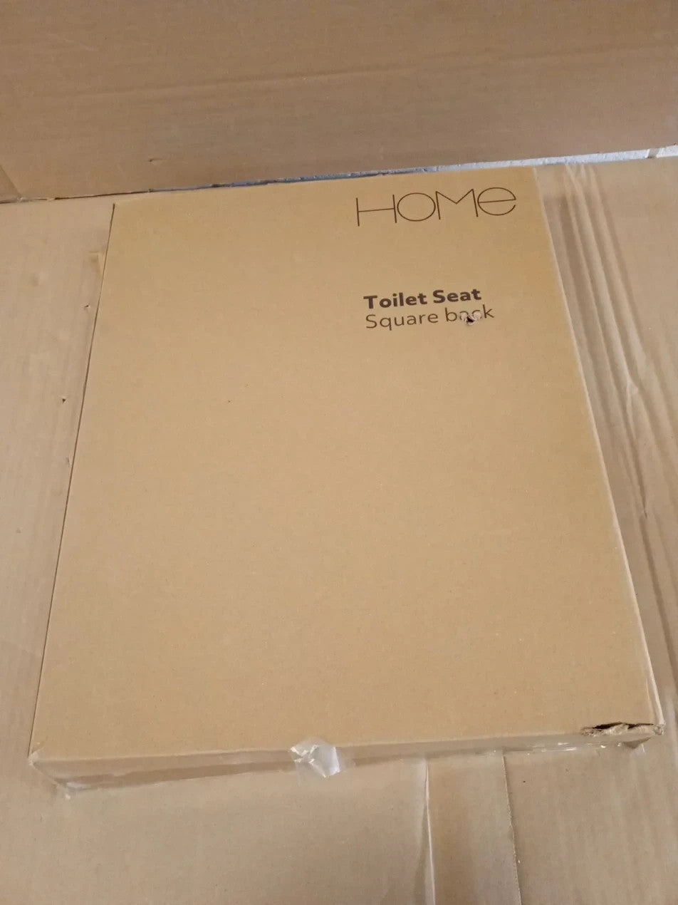 Home Soft Close D Shaped Toilet Seat White 41.5x36.1x5.1cm Slow Close Adjustable