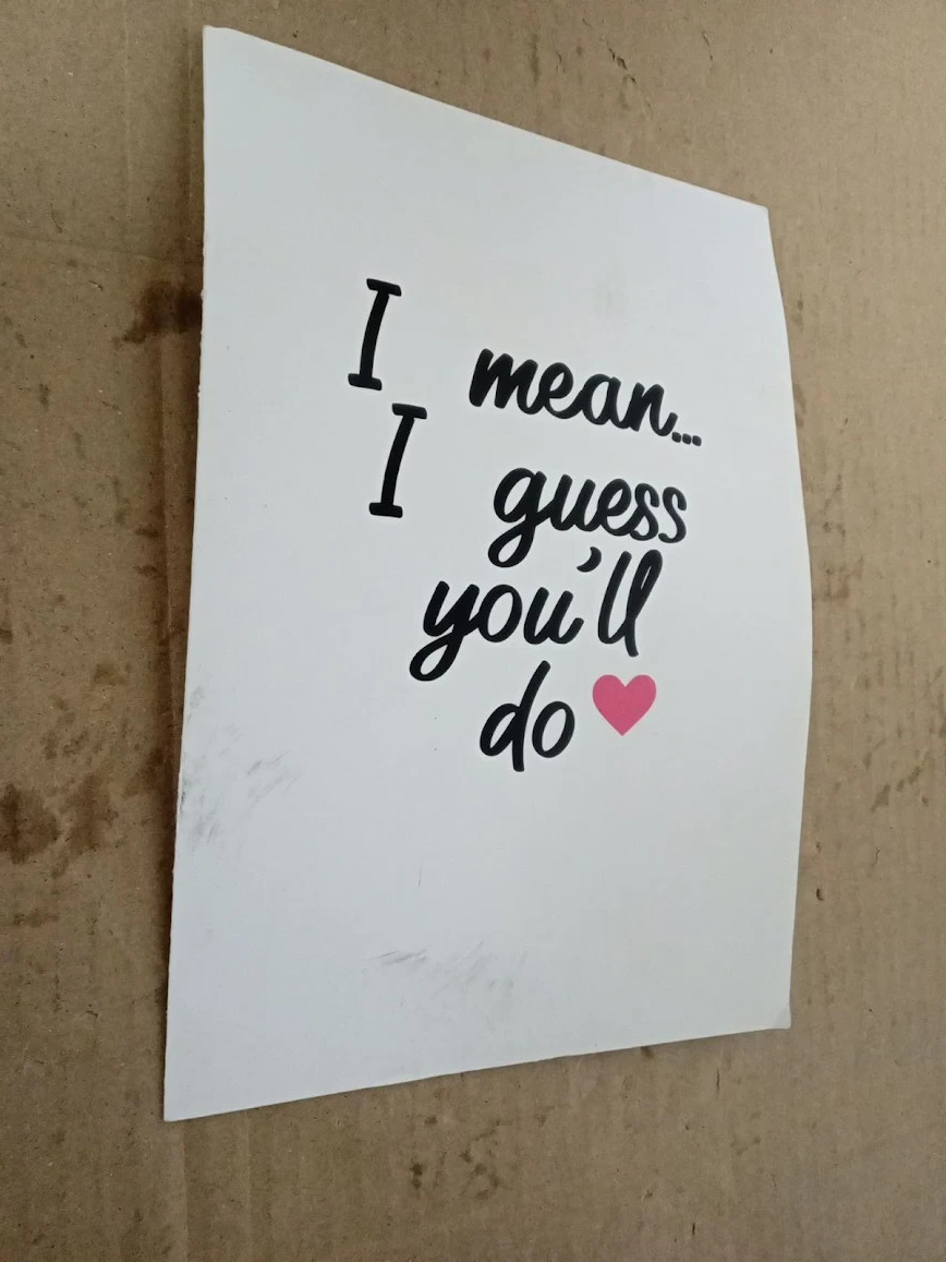 Funny Romantic Partner Cards Thank You I Mean I Guess You'll Do Girlfriend