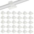 100pcs Self Adhesive Flat Cable Clips Clear White 1.45x1.58x0.1cm New