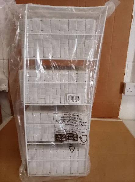 Argos Home 4 Drawer Woven Bathroom Storage Unit 20L White 60x22x23cm New