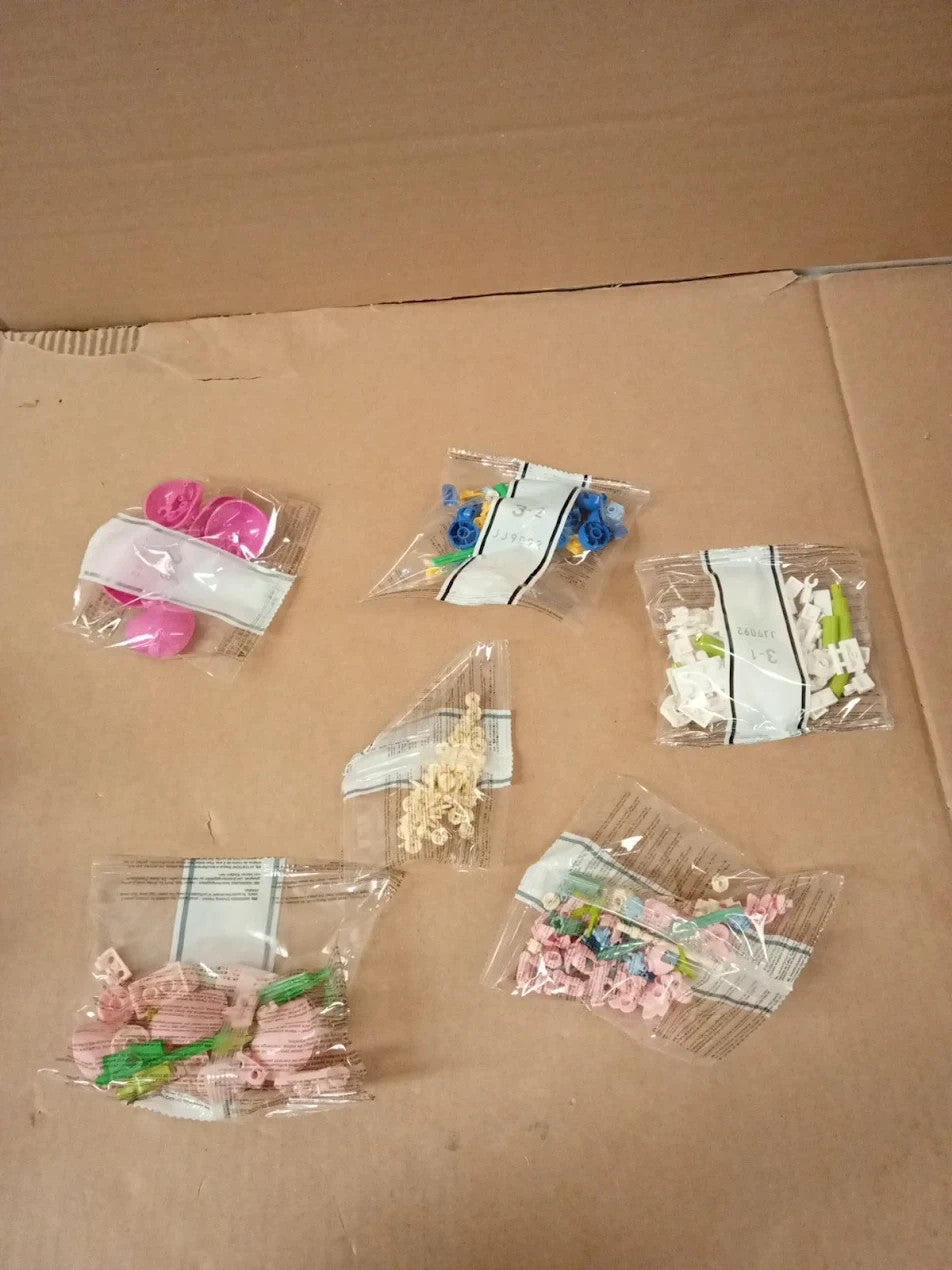 Flowers Bouquet Building Set Rose Botanical Plant Toy Adults 8+ NO VASE New