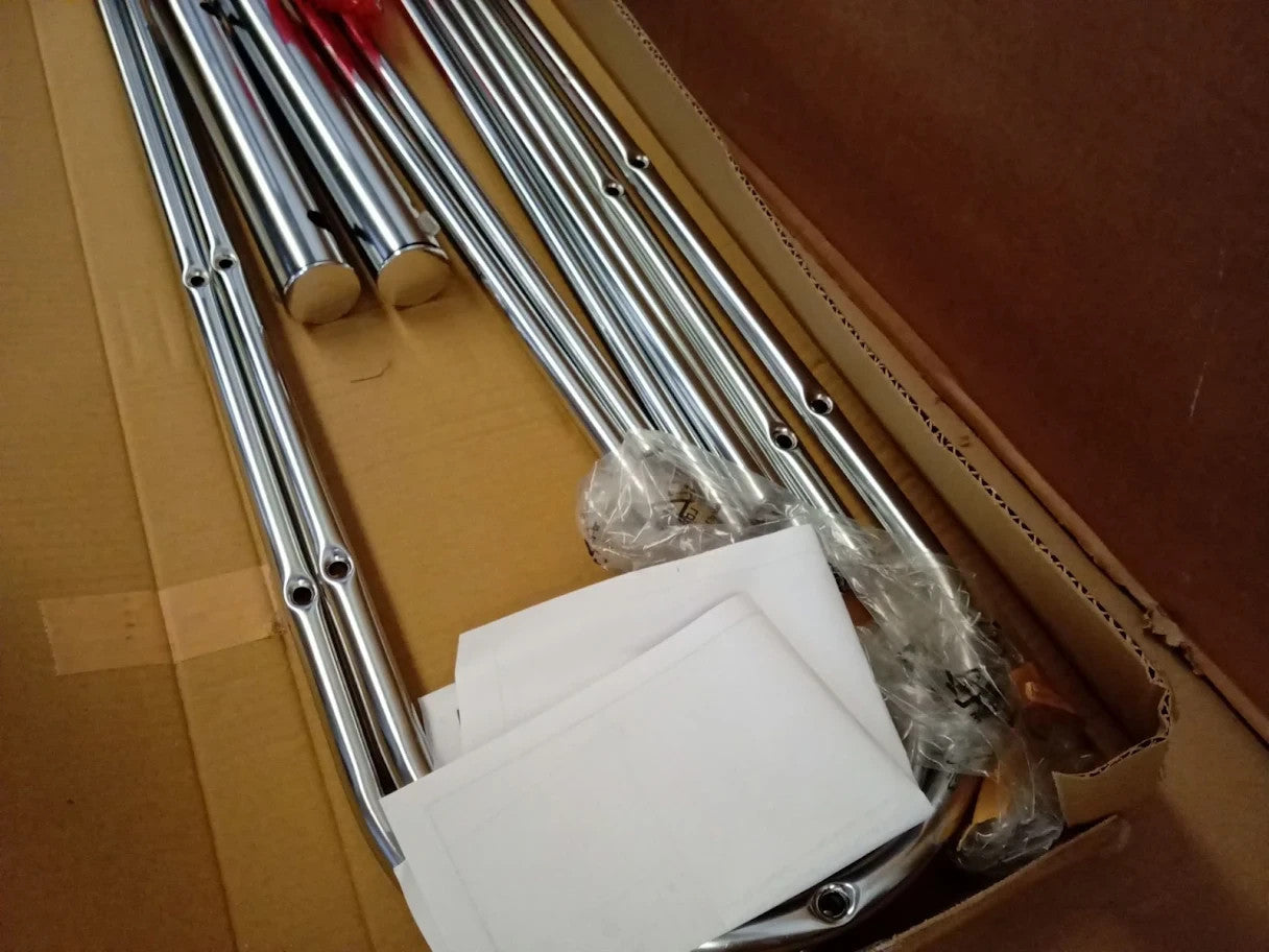 Argos Home Traditional 5 Tier Freestanding Towel Rail 81x60x29.5cm Chrome New