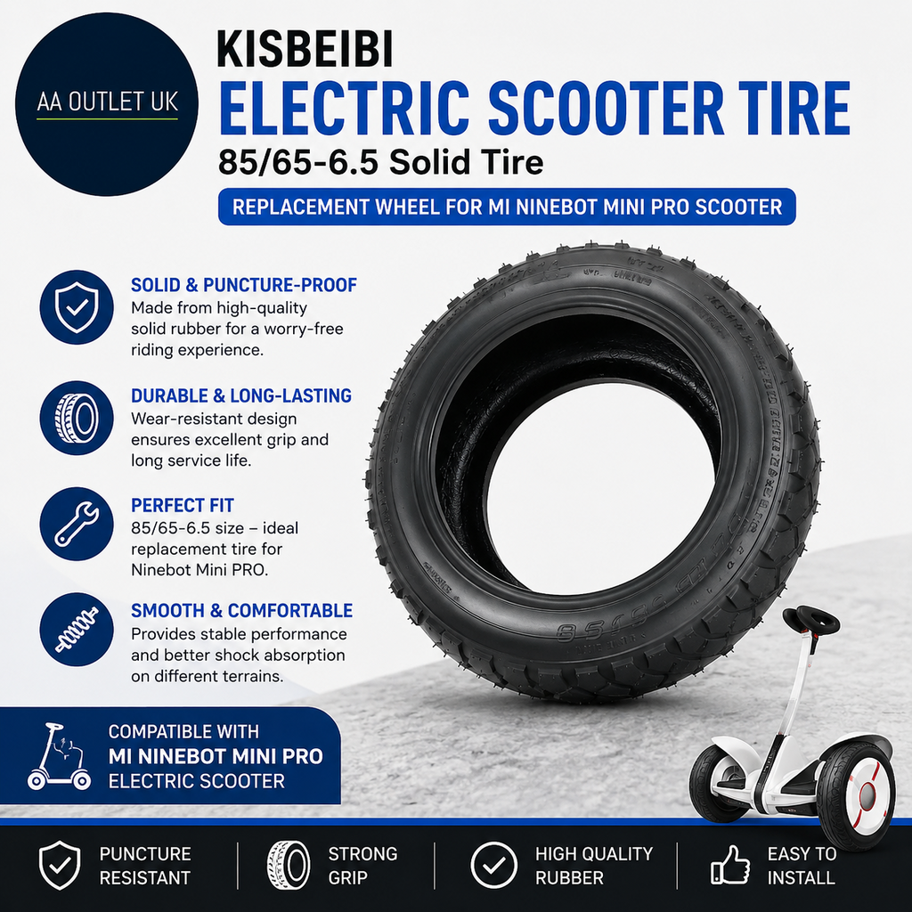 Kisbeibi Electric Scooter Tires 85/65-6.5 Solid Tire Replacement Wheel