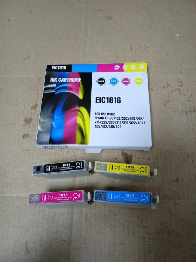ECSC Compatible Ink Cartridge Replacement Epson Black Cyan Yellow Magenta 4pc