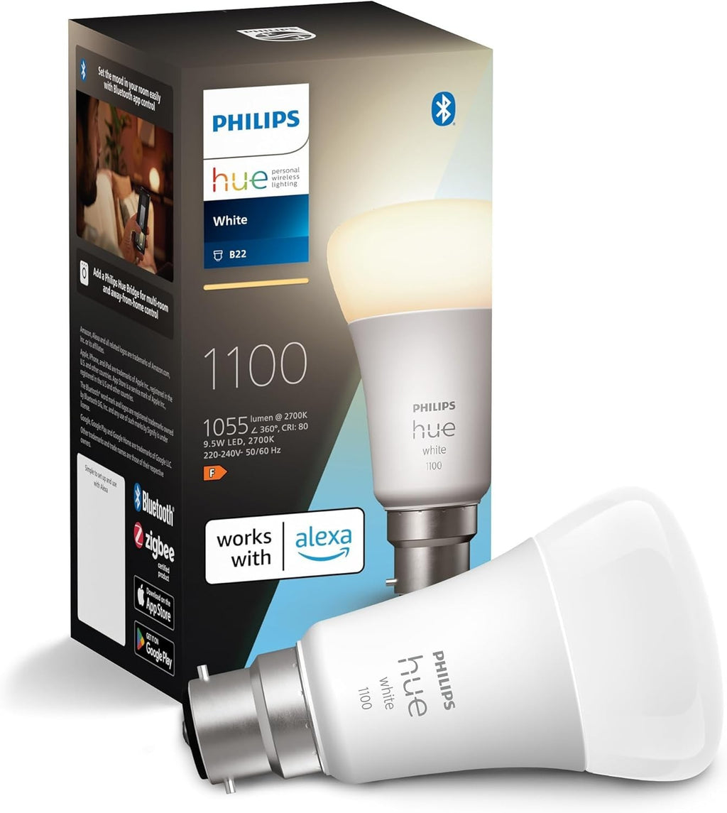 Philips Hue Smart Bulb B22 Dimmable Dynamic Settings Works Alexa Google New