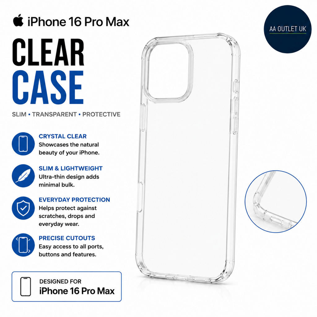 Apple IPhone 16 Pro Max Clear Case MagSafe Slim Transparent Protective Cover