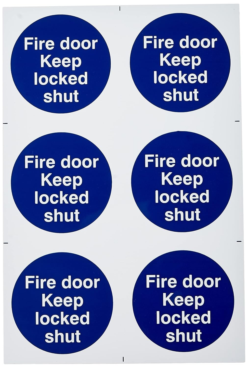 Scan Fire Door Keep Locked Shut Sign 200x300mm Self Adhesive PVC SCA0153 New