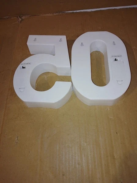 Ledido LED Light Up Marquee Numbers Sign Cool Warm 50th Birthday Decorations