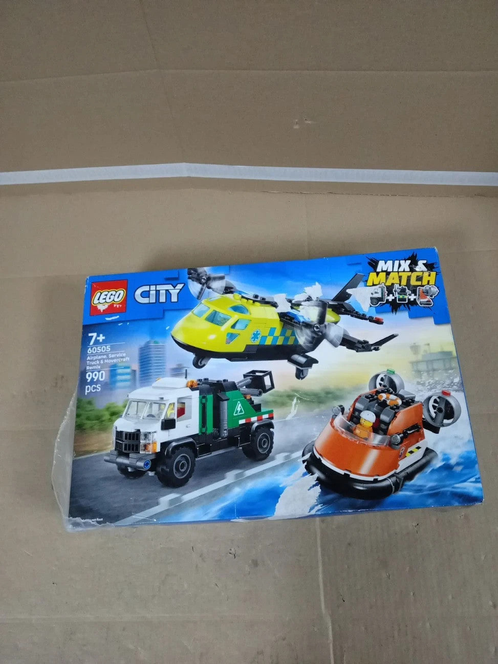 LEGO City 3in1 Airplane Service Truck & Hovercraft Remix Toy Mix & Match Mode