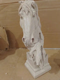 Pigpigfly Sculptures Animal Horse Head Decorative Broken Ears 34x18x17cm