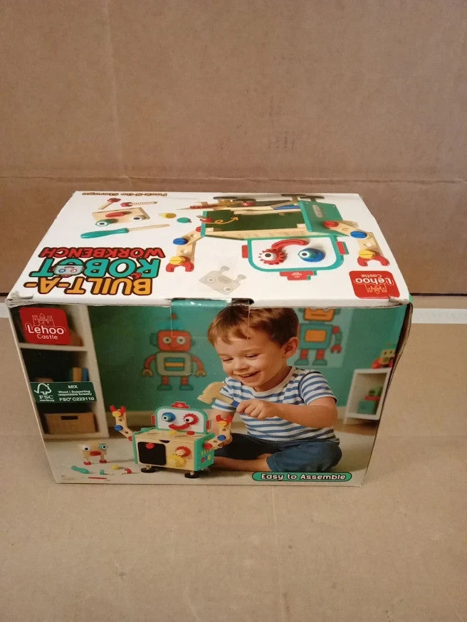 Lehoo Castle Wooden Robot Kids Tool Set Montessori Educational Toy Ages 2-4 New
