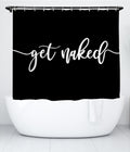 Goodbath Short Shower Black Get Naked Waterproof Bathroom Curtain New