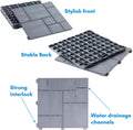 Nicoman 10pcs Decking Tile 30x30cm Cosmopolitan Patio Terrace Grey Hot Tub New